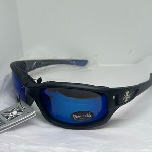 Choppers Padded Sunglasses with Mirror Lenses